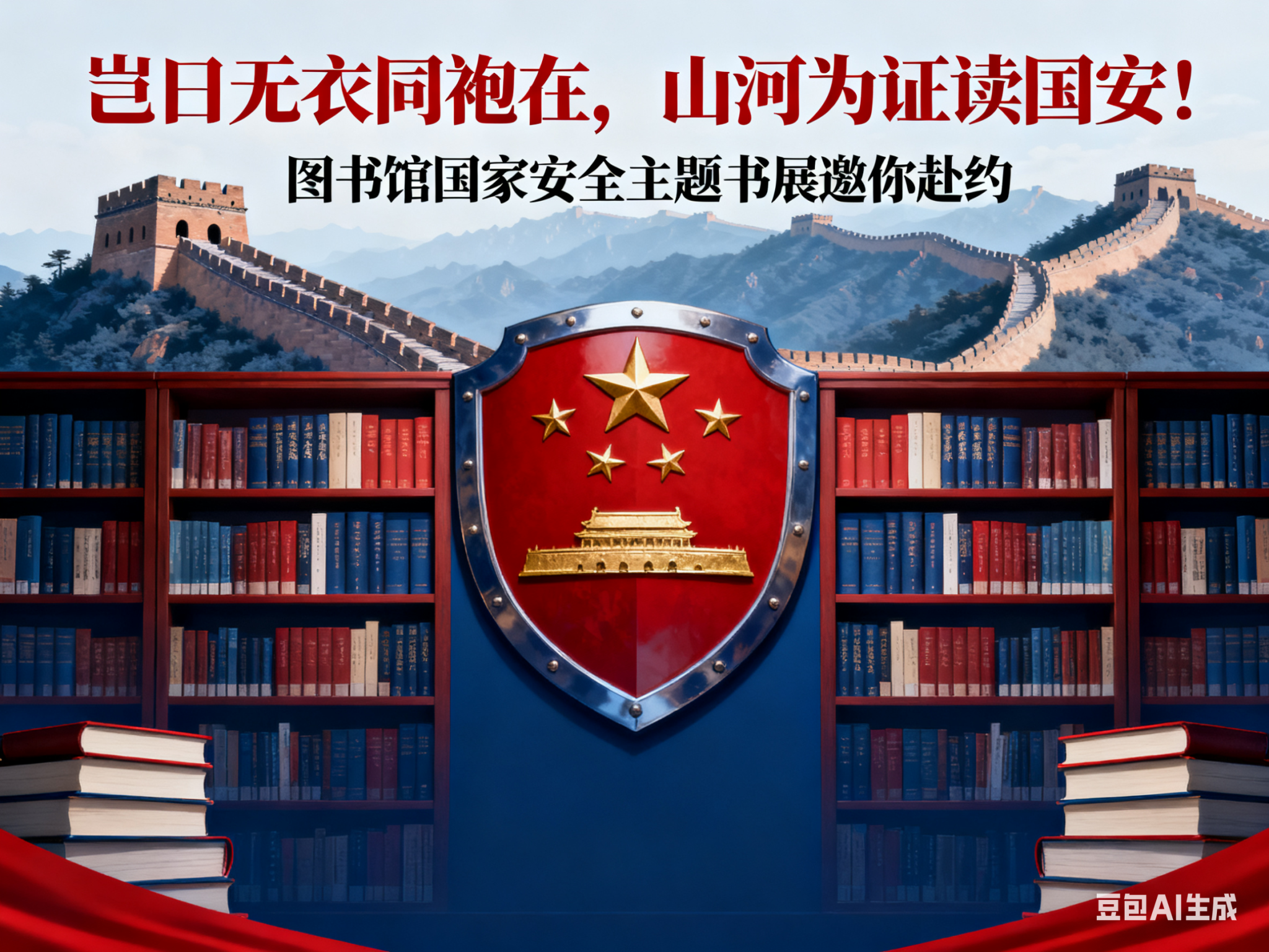 书展 | 岂曰无衣同袍在，山河为证读国安！图书馆国家安全主题书展邀你赴约