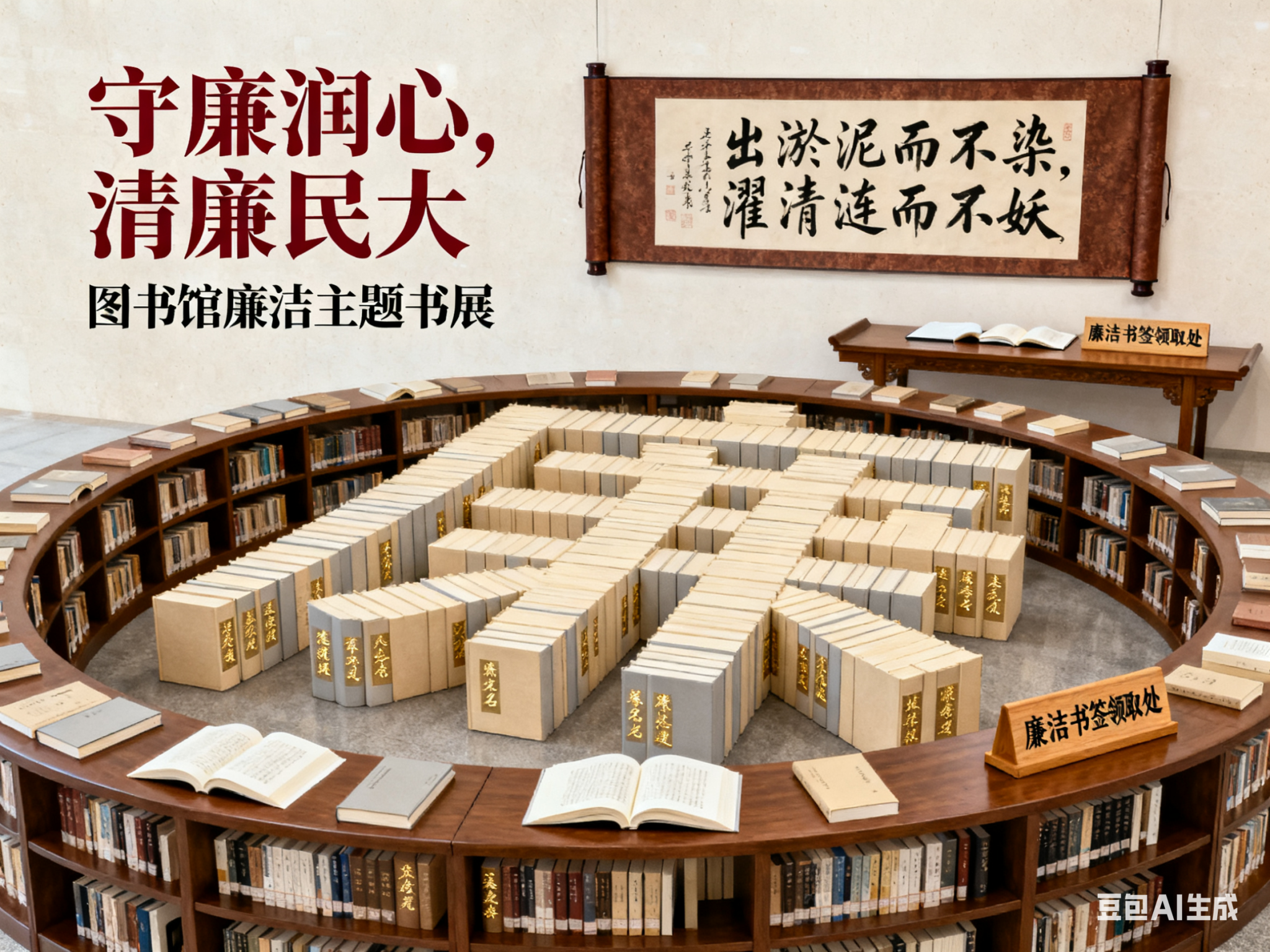 书展 | “守廉润心，清廉民大”图书馆举办廉洁主题书展