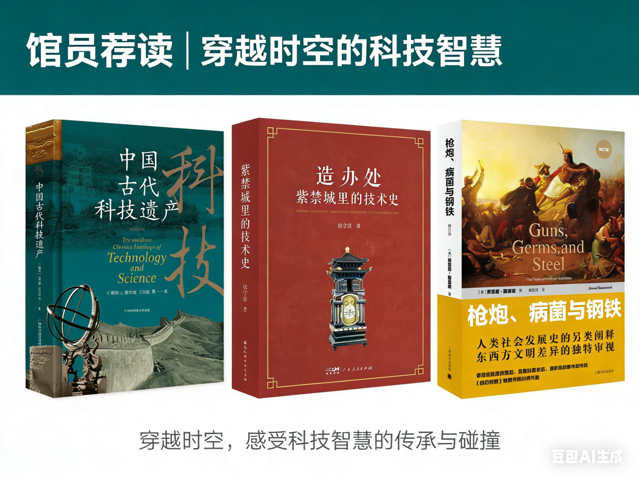 《枪炮、病菌与钢铁》《造办处：紫禁城里的技术史》《中国古代科技遗产》